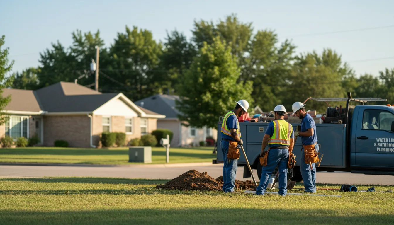 Residential water line and bathroom plumbing service in Cragford, AL